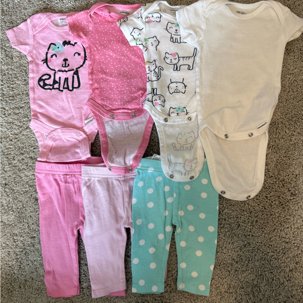 Adorable Kids Matching Set - Pink, White, and Blue